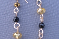 Black & Gold Simple Loop Earrings 1 - WirednTwistednStoned