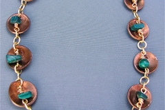 Pennies with Malachite Necklace 1 - WirednTwistednStoned