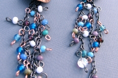 Domed & Encaptured in Chain Earrings 1 - WirednTwistednStoned