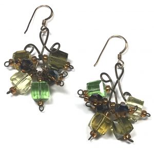 Faceted Wig Jig Crystal Earrings